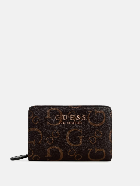 Стильный женский кошелек Guess с принтом 1159840896 (Коричневый One size)
