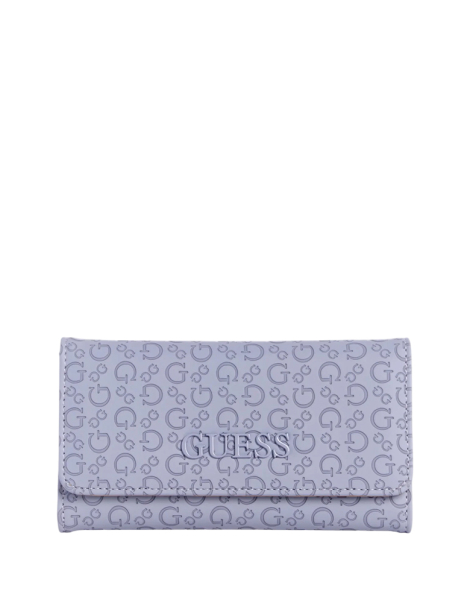 Стильный женский кошелек Guess на кнопке 1159843338 (Сиреневый One size)