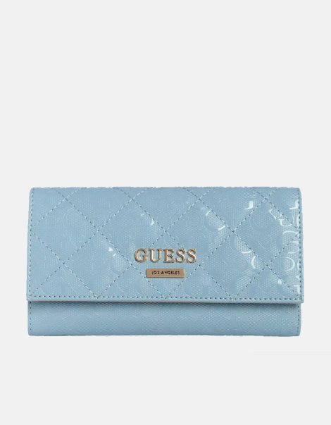 Стильний жіночий гаманець Guess на кнопці 1159843715 (Блакитний One size)