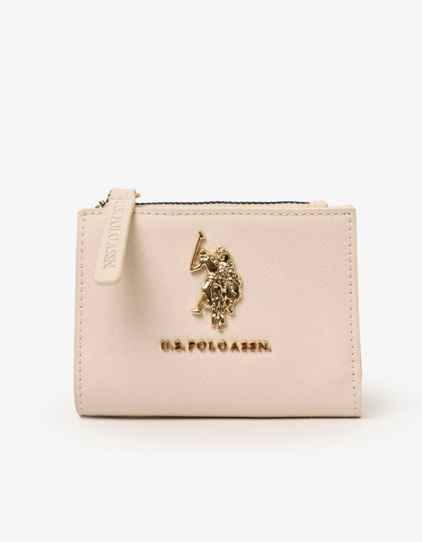 Практичный женский кошелек на кнопке U.S. Polo Assn 1159843746 (Молочный One size)