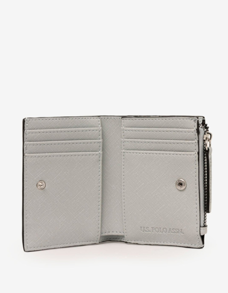 Практичный женский кошелек на кнопке U.S. Polo Assn 1159843748 (Серый One size)