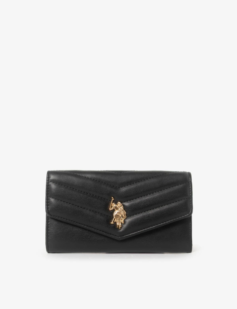 Стильный женский кошелек U.S. Polo Assn 1159844987 (Черный One size)