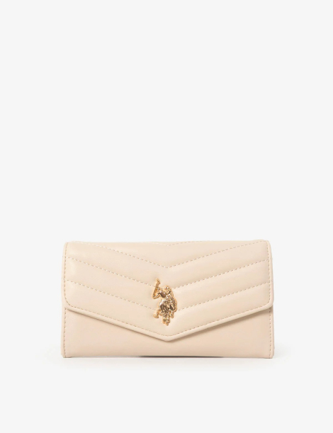 Стильный женский кошелек U.S. Polo Assn 1159844988 (Молочный One size)
