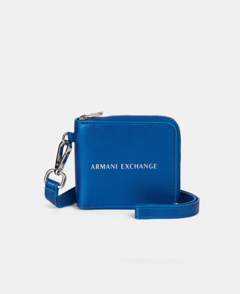 Брендовый кошелек Armani Exchange с логотипом 1159845693 (Синий One size)