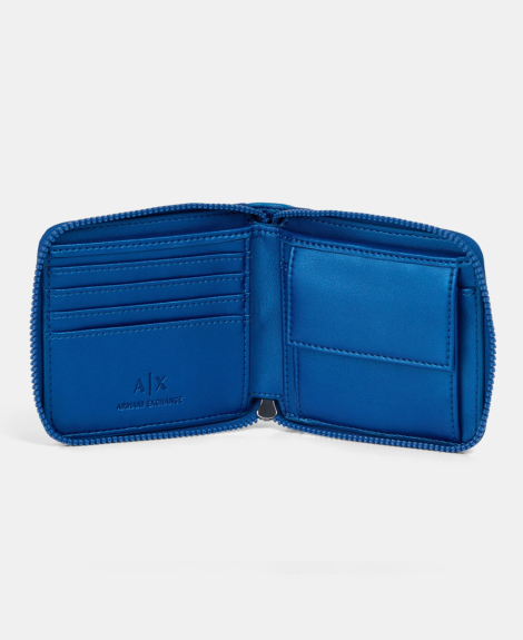 Брендовий гаманець Armani Exchange із логотипом 1159845693 (Синій One size)
