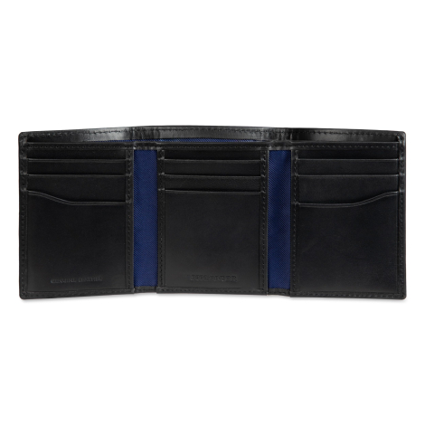 Мужской кожаный кошелек Tommy Hilfiger с логотипом 1159845762 (Черный/Синий One size)
