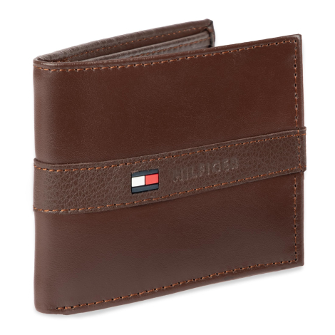 Кошелек кожаный Tommy Hilfiger бумажник портмоне 1159846047 (Коричневый One size)