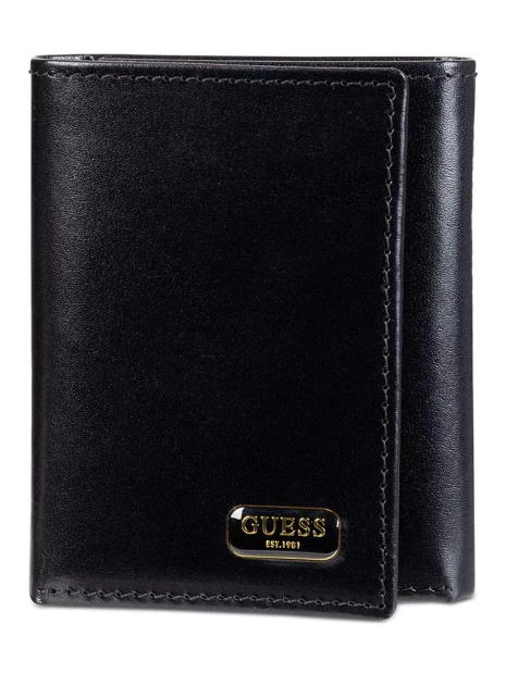 Кожаный мужской кошелек Guess 1159847504 (Черный One size)