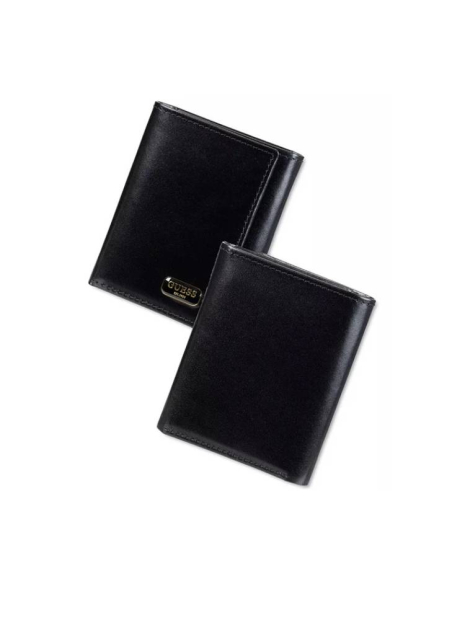 Кожаный мужской кошелек Guess 1159847504 (Черный One size)