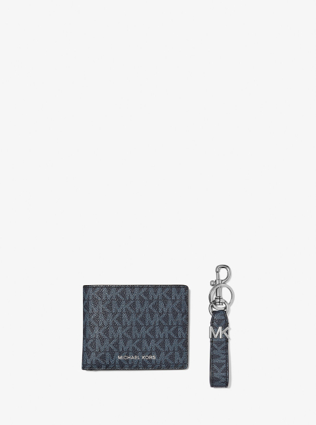 Мужской комплект Michael Kors кошелек и брелок 1159848430 (Синий One size)