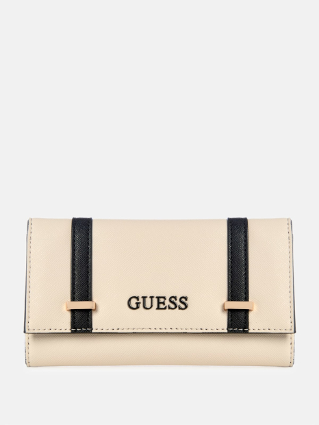 Стильный женский кошелек Aengus Guess на кнопке 1159849506 (Бежевый One size)