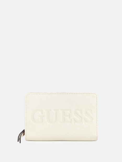 Стильный женский кошелек Guess на кнопке 1159849612 (Белый One size)