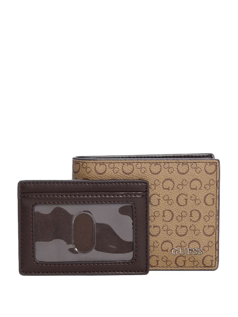 Двойной мужской кошелек Guess с картхолдером 1159849622 (Коричневый One size)