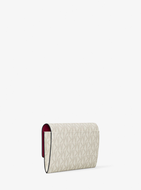 Женский кошелек Jet Set Michael Kors с картхолдером 1159850053 (Молочный/Розовый One size)