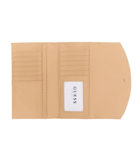 Женский кошелек с принтом Guess на кнопке 1159850074 (Молочный One size)