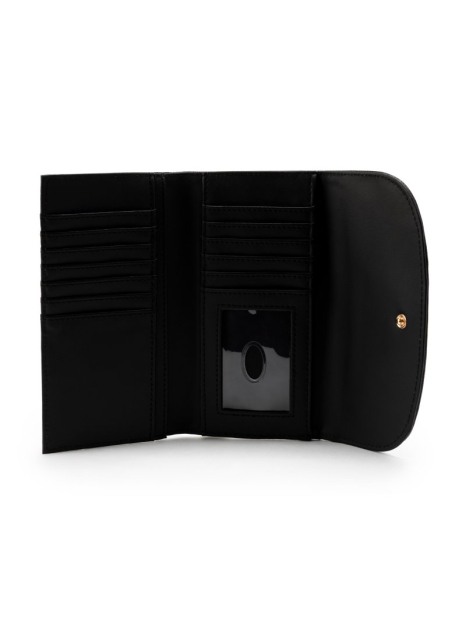 Женский кошелек с принтом Guess на кнопке 1159850083 (Черный One size)