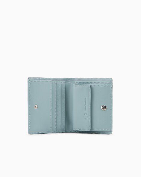 Жіночий гаманець Armani Exchange з логотипом 1159850095 (Блакитний One size)