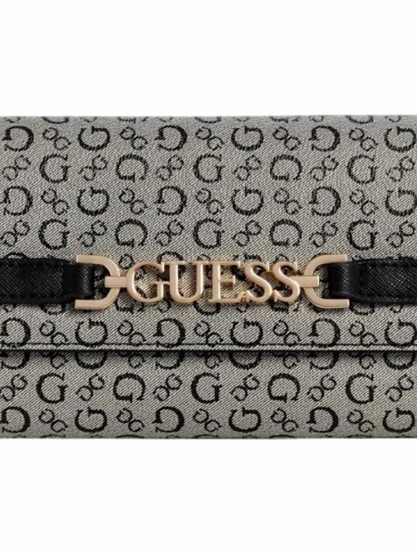 Женский кошелек на кнопке Guess с принтом 1159850152 (Серый One size)