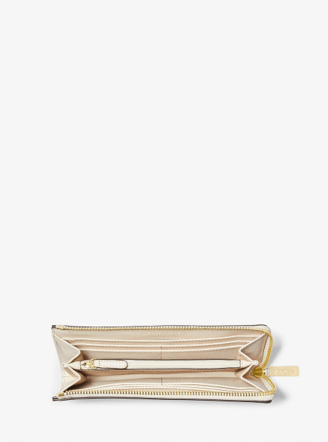 Женский кожаный кошелек Jet Set Travel от Michael Kors с логотипом 1159852532 (Молочный One size)