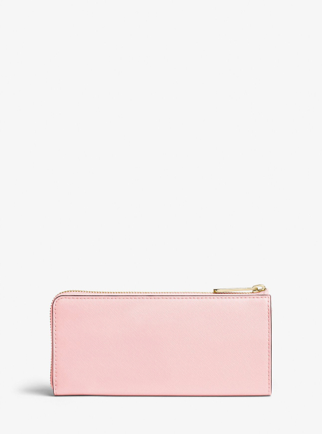 Женский кожаный кошелек Jet Set Travel от Michael Kors с логотипом 1159852535 (Розовый One size)