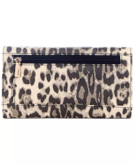 Жіночий гаманець Guess на кнопці 1159854676 (Леопардовий One size)