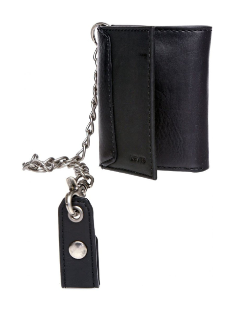 Чоловічий гаманець Levi's гаманець з ланцюжком 1159856847 (Чорний One size)