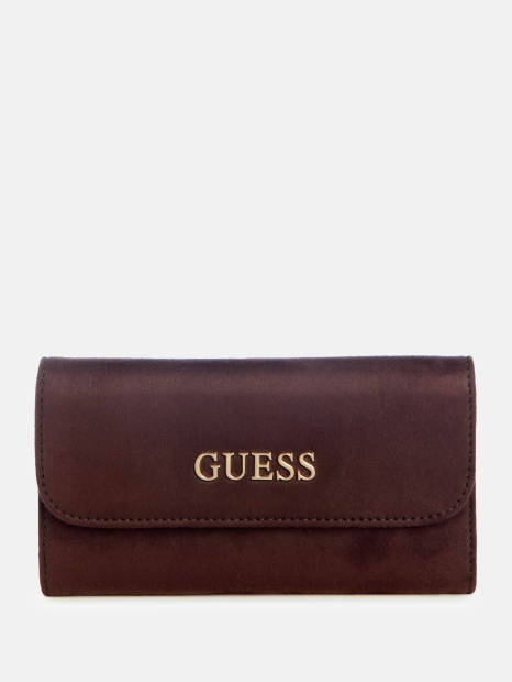 Женский кошелек из экозамши Demelza Guess на кнопке 1159860594 (Коричневый One size)