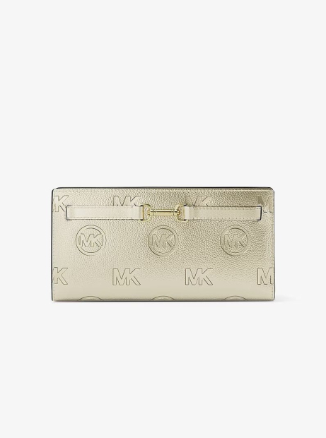Женский кошелек Carson Michael Kors на кнопке 1159861686 (Золотистый One size)