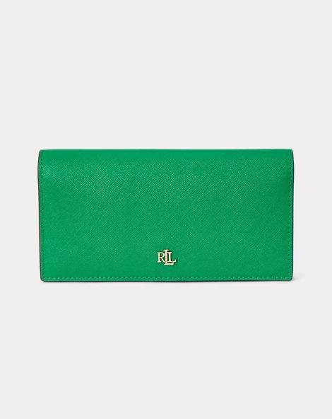 Жіночий гаманець Lauren Ralph Lauren з натуральної шкіри 1159862532 (Зелений One size)