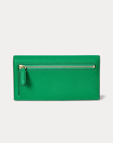 Жіночий гаманець Lauren Ralph Lauren з натуральної шкіри 1159862532 (Зелений One size)