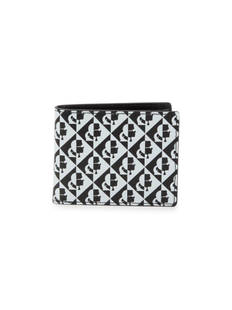 Кожаный кошелек Karl Lagerfeld Paris с логотипом 1159863614 (Черный/Белый One size)