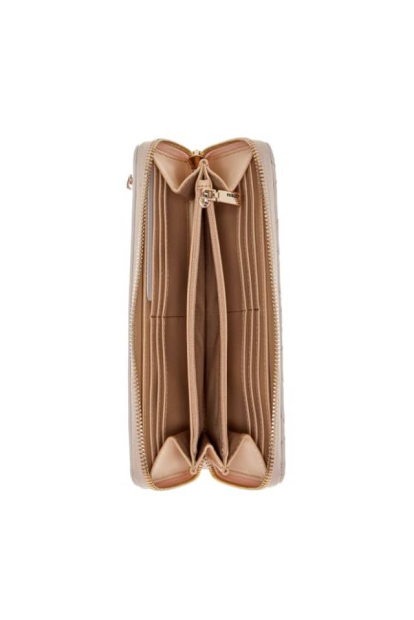 Кошелек стеганый Guess с ремешком на руку 1160149155 (Молочный One size)