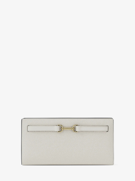 Женский кожаный кошелек Carson Michael Kors на кнопке 1160623130 (Молочный One size)