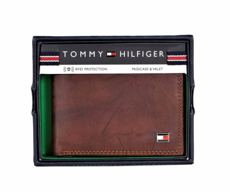 Шкіряний гаманець Tommy Hilfiger гаманець 1160951799 (Коричневий One size)