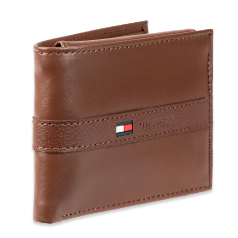 Кошелек кожаный Tommy Hilfiger бумажник портмоне 1161520561 (Коричневый One size)