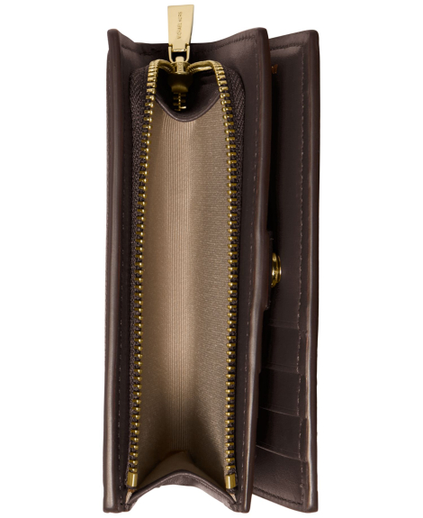 Кожаный кошелек Michael Kors с логотипом 1162587303 (Коричневый One size)