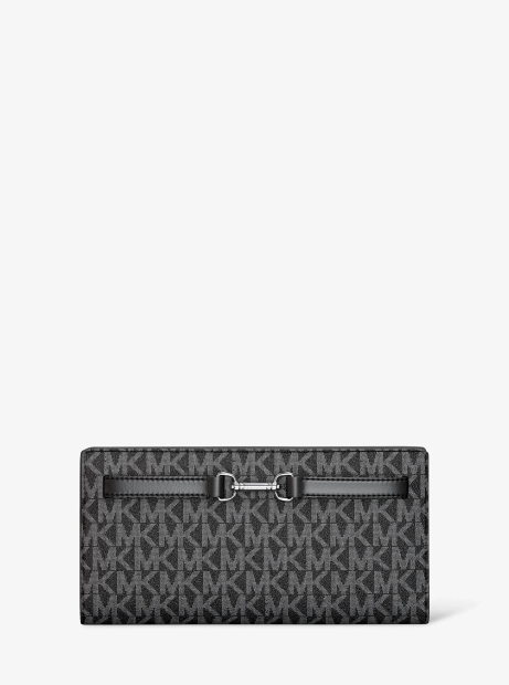 Женский кошелек Carson на кнопке Michael Kors в подарочной коробке 1162649495 (Черный One size)