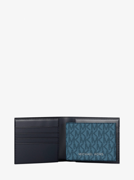 Мужской кошелек Cooper Michael Kors с картхолдером в подарочной коробке 1162684291 (Синий One size)