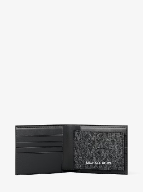 Мужской кошелек Cooper Michael Kors с картхолдером в подарочной коробке 1162810876 (Черный One size)