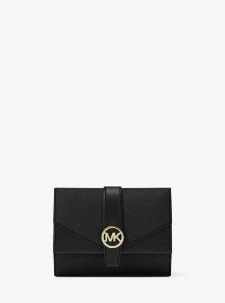 Женский кожаный кошелек Greenwich Michael Kors в подарочной коробке 1162869170 (Черный One size)