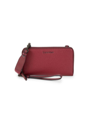Стильный кошелек Calvin Klein с ремешком через плечо 1159838320 (Бордовый One size)