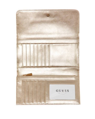 Стильный женский кошелек на кнопке Guess в фирменной коробке 1159839527 (Бежевый One size)