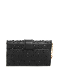 Стильный женский кошелек Guess на кнопке 1159839682 (Черный One size)