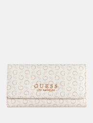 Стильный женский кошелек Guess с принтом 1159839736 (Белый One size)
