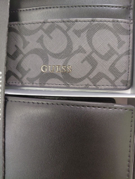 Чоловічий подарунковий набір Guess гаманець та картхолдер 1159841483 (Чорний One size)