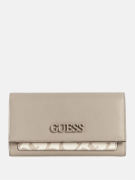 Стильный женский кошелек Guess на кнопке 1159841498 (Серый One size)
