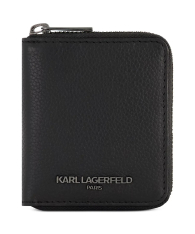Кожаный кошелек Karl Lagerfeld Paris с логотипом 1159842404 (Черный One size)