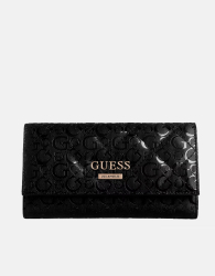 Стильный женский кошелек Guess на кнопке 1159843716 (Черный One size)