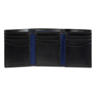 Мужской кожаный кошелек Tommy Hilfiger с логотипом 1159845762 (Черный/Синий One size)