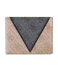 Мужской кожаный кошелек Guess с двумя картхолдерами 1159848982 (Бежевый One size)